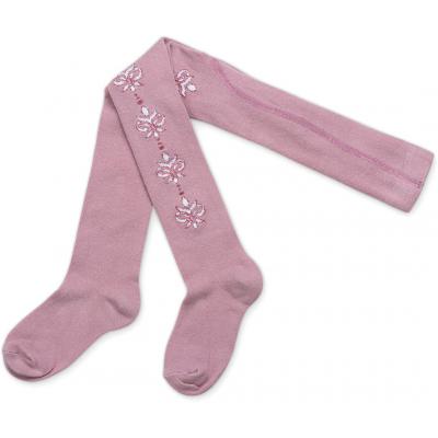 Колготки UCS SOCKS с розовыми цветочками по бокам (M0C0301-0876-3G-dark-pink)