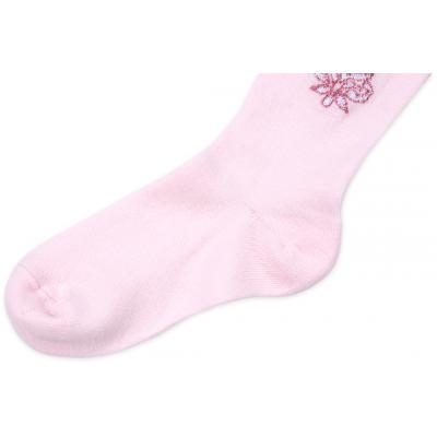 Колготки UCS SOCKS с розовыми цветочками по бокам (M0C0301-0876-5G-pink)