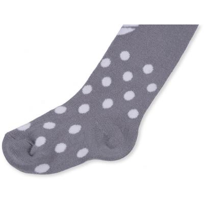 Колготки UCS SOCKS в горошек с бантиком (M0C0302-0899-NBG-white-grey)