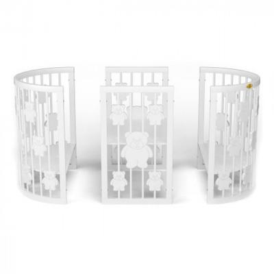 Кроватка Ingvart SMART BED ROUND с мишками белый (1369003)