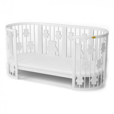 Кроватка Ingvart SMART BED ROUND с мишками белый (1369003)