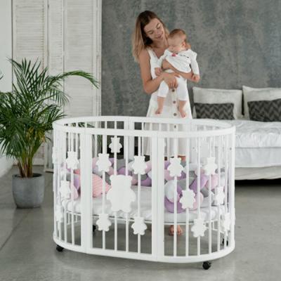 Кроватка Ingvart SMART BED ROUND с мишками белый (1369003)