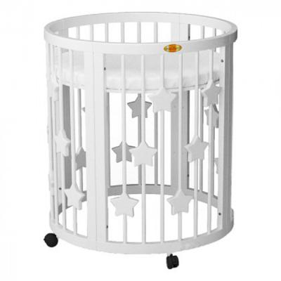 Кроватка Ingvart SMART BED ROUND со звездочками белый (1359003)