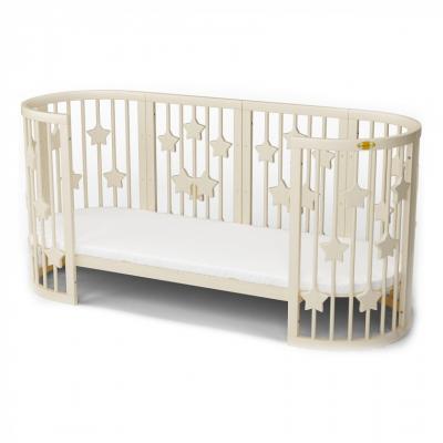 Кроватка Ingvart SMART BED ROUND со звездочками молочный (1359001)