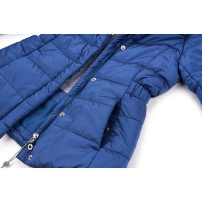 Куртка Snowimage удлиненная с капюшоном и цветочками (SICY-G107-128G-blue)
