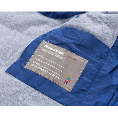 Куртка Snowimage удлиненная с капюшоном и цветочками (SICY-G107-128G-blue)