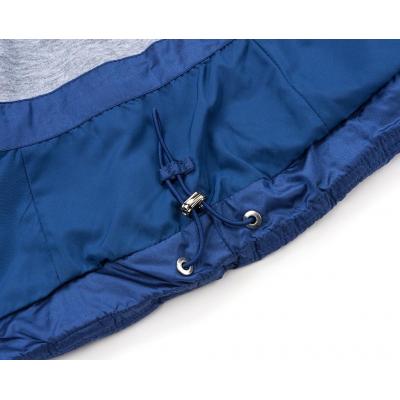 Куртка Snowimage удлиненная с капюшоном и цветочками (SICY-G107-128G-blue)