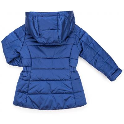 Куртка Snowimage удлиненная с капюшоном и цветочками (SICY-G107-134G-blue)