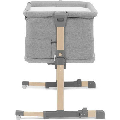 Ліжечко Kinderkraft Приставне ліжечко-люлька Neste Grow Light Grey Grey Full Wood (5902533923021)
