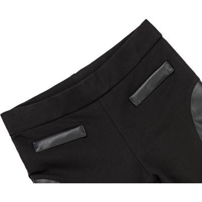 Лосины Lovetti с кожаными вставками (5182-134G-black)