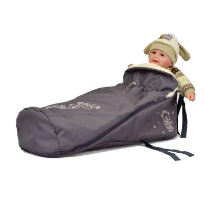 Матрасик в санки Baby Breeze Закрытый из овечьей шерсти Graphite (19034)