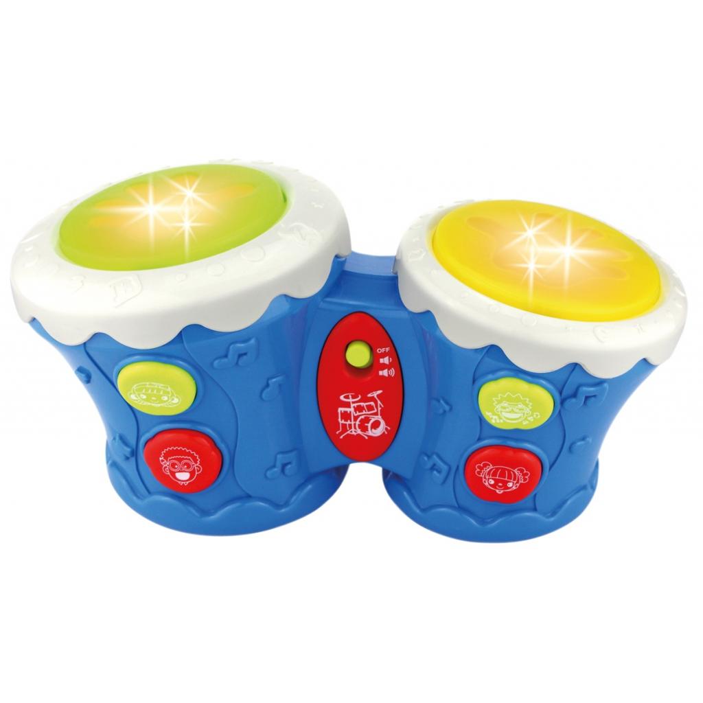 Музыкальная игрушка BeBeLino Барабаны Бонго синие (укр.яз) (57032-2)