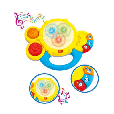 Музыкальная игрушка BeBeLino Музыкальный барабанчик желто-белый (57067-1)
