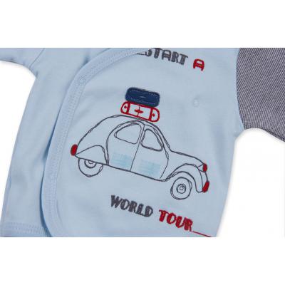 Набор детской одежды Bibaby 5 шт для мальчиков, с машинкой голубой (62052-0-3mm/B-blue)