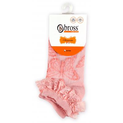 Носки Bross с кружевами персик (12023-5-7G-peach)