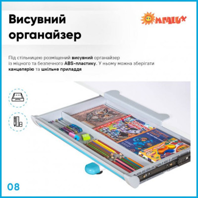 Парта зі стільцем Evo-kids Blue (BD-22 BL)