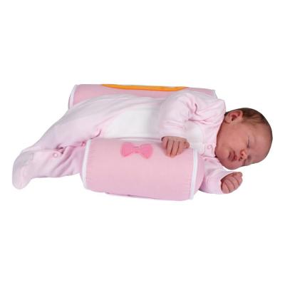 Пеленальный матрасик Sevi Bebe валик -позиционер для сна, розовый (8692241433208)