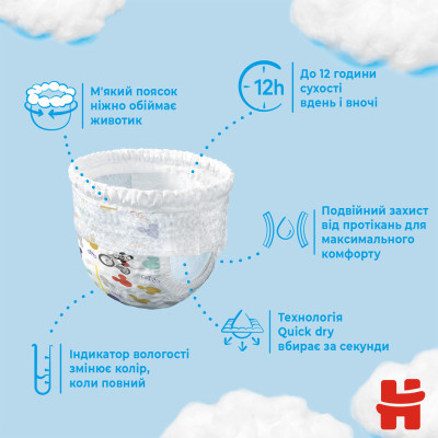 Підгузки Huggies Pants 4 (9-14 кг) для хлопчиків 104 шт (5029054568088)