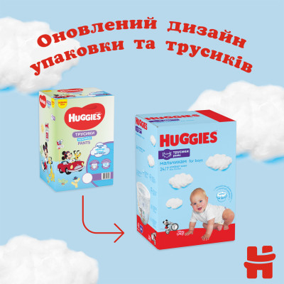 Підгузки Huggies Pants 4 (9-14 кг) для хлопчиків 72 шт (5029053564104)