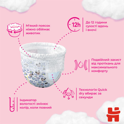 Підгузки Huggies Pants 5 (12-17 кг) для дівчаток 68 шт (5029053564111)