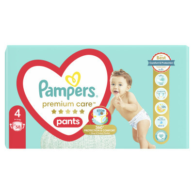Підгузки Pampers Premium Care Pants Maxi Розмір 4 58 шт (8001090759993)