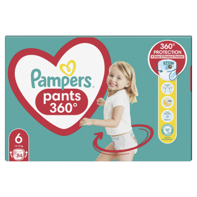 Підгузки Pampers трусики Pants Giant Розмір 6 (14-19 кг) 84 шт (8006540069530)