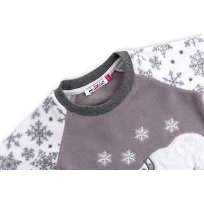 Пижама Matilda флисовая с мишками и снежинками (7161-122G-white)