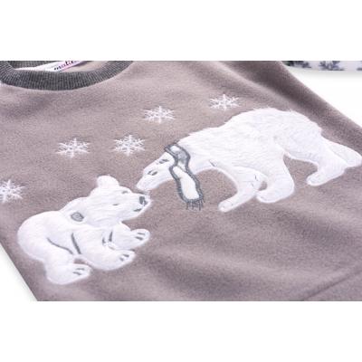 Пижама Matilda флисовая с мишками и снежинками (7161-122G-white)