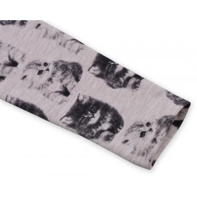 Платье Breeze бежевое меланж с котиками (8140-110G-beige)