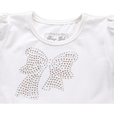 Платье Breeze с бантиком из страз (6283-110G-cream)