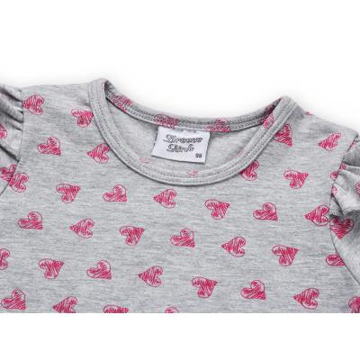 Платье Breeze с бантом и сердечками (8719-110G-gray)