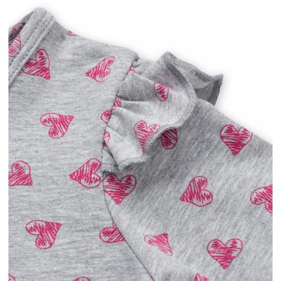 Платье Breeze с бантом и сердечками (8719-116G-gray)