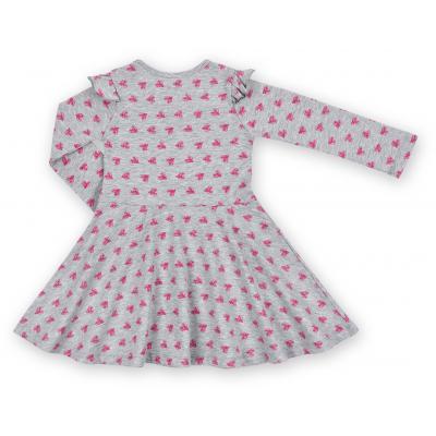 Платье Breeze с бантом и сердечками (8719-98G-gray)