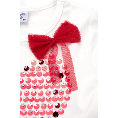 Платье Breeze с фатиновой юбкой и сердцем (8585-128G-red)