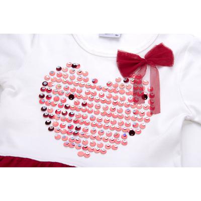 Платье Breeze с фатиновой юбкой и сердцем (8585-128G-red)