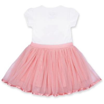 Платье Breeze с котиками и фатиновой юбкой (8876-104G-cream-peach)
