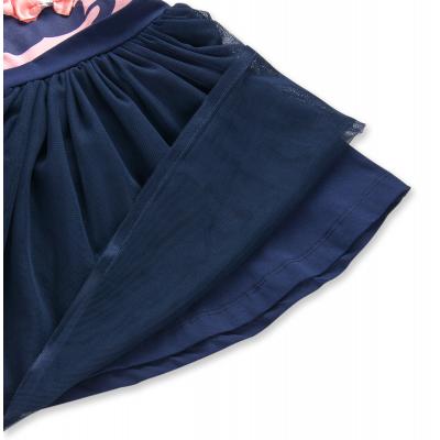 Платье Breeze с котиками и фатиновой юбкой (8876-86G-peach-blue)