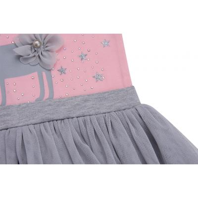 Платье Breeze с котиком и звездочкой (8099-98G-pink)