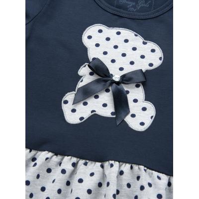 Платье Breeze с мишкой и оборочкой (8214-104G-blue)