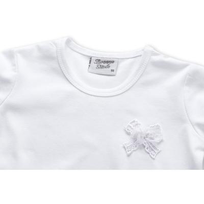 Платье Breeze с юбкой в полосочку (8753-80G-white)