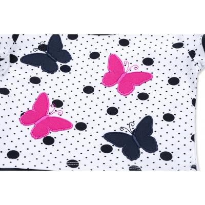 Платье Breeze в горошек с бабочками (8902-110G-blue)