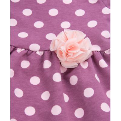 Платье Breeze в розовый горошек с оборочкой (8659-86G-pink)
