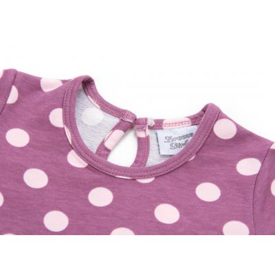 Платье Breeze в розовый горошек с оборочкой (8659-92G-pink)