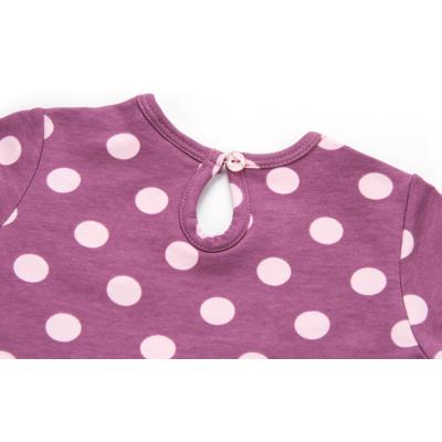 Платье Breeze в розовый горошек с оборочкой (8659-92G-pink)