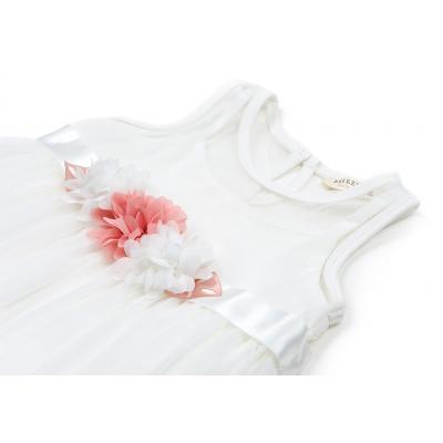 Плаття дитяче Breeze з квіточками і мереживом (12531-110G-cream)