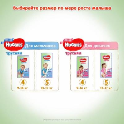 Подгузник Huggies Pants Girl 5 Mega для девочек (13-17кг) 48 шт (5029053543444)