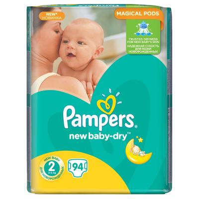 Подгузник Pampers New Baby-Dry Mini Размер 2 (3-6 кг), 94 шт (4015400264613)