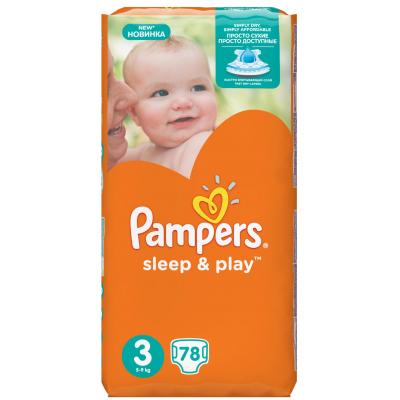 Подгузник Pampers Sleep & Play Midi Размер 3 (5-9 кг), 78 шт (4015400203520)