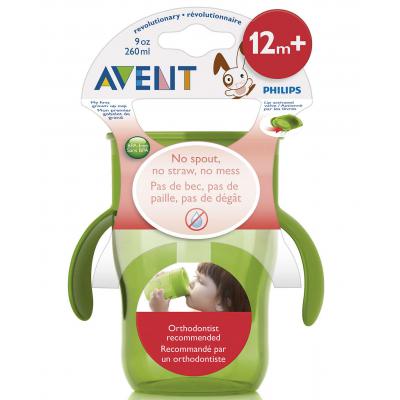 Поильник-непроливайка Philips AVENT Первая Взрослая чашка 260мл, 12мес+ (SCF782/00_green)