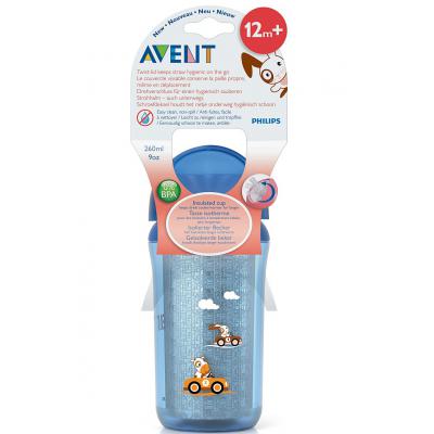 Поильник-непроливайка Philips AVENT с трубочкой 260 мл 12 мес+ (SCF766/00_blue)